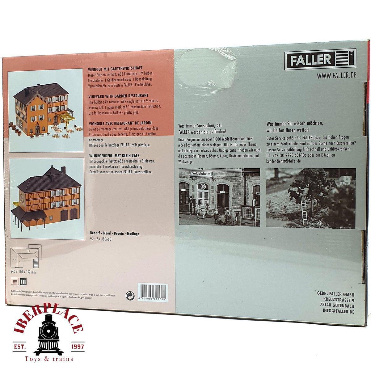 💡 Faller 130908 bodega con terraza Kit de montaje H0 escala 1:87 E18
