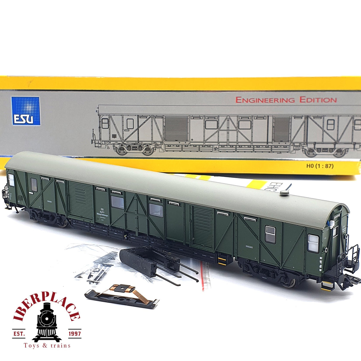 ♻️ AC DC Esu 36032 Carro para equipos auxiliares Ep III DB H0 escala 1:87 E17