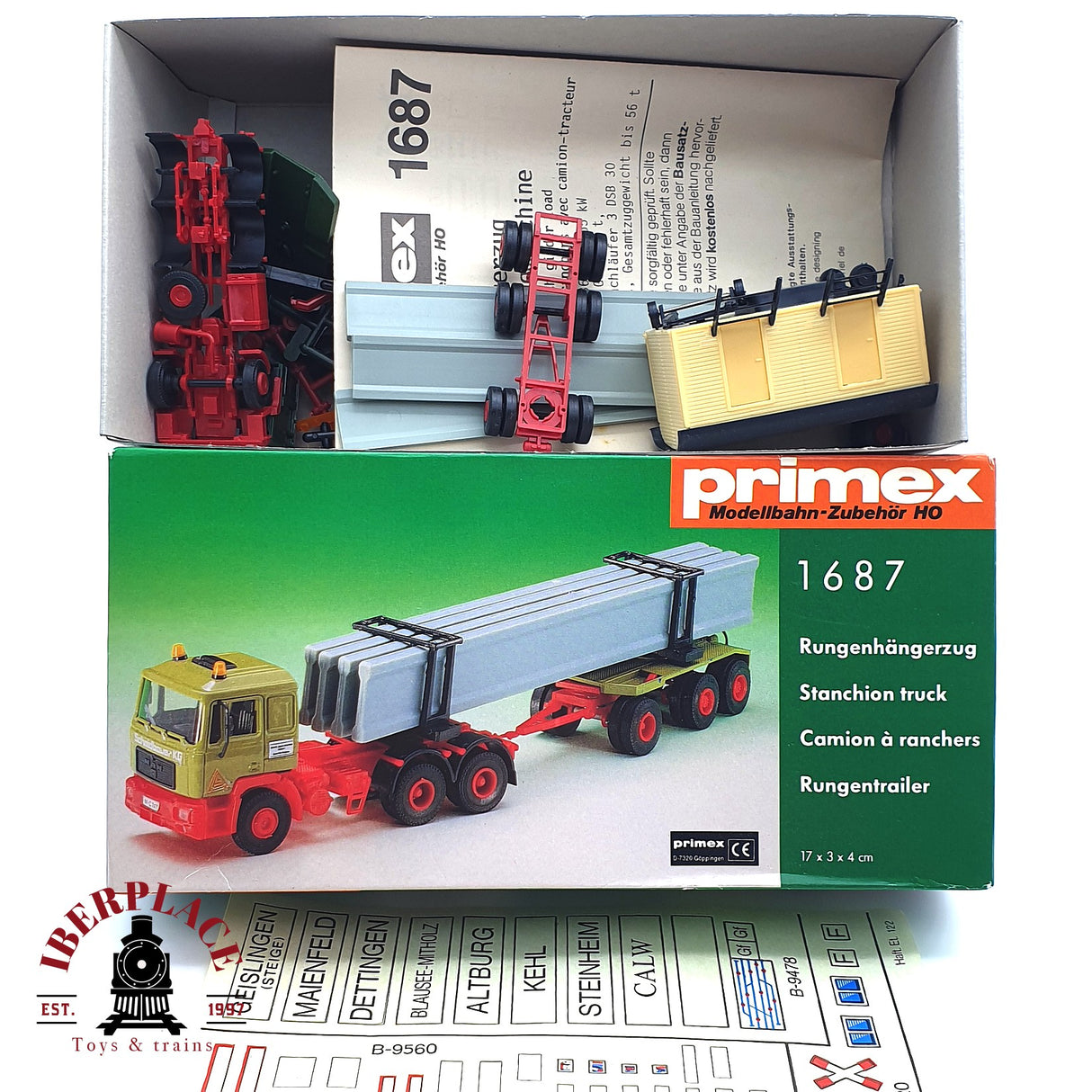 ♻️ Pimex Märklin 1687 Camion con montantes Kit de montaje H0 escala 1:87 E17