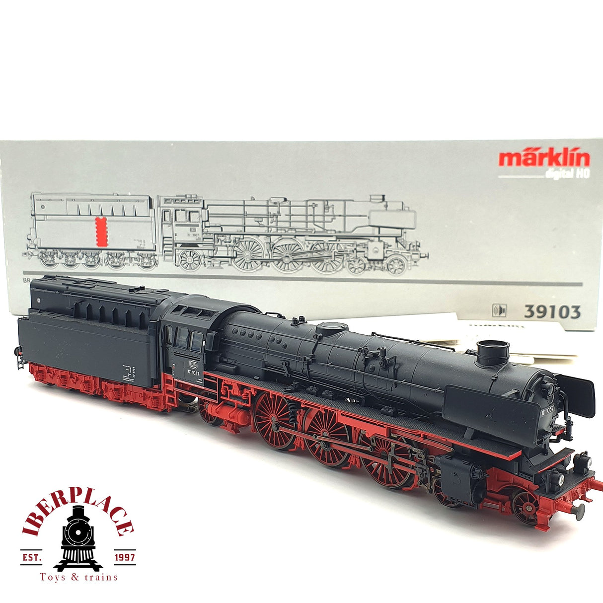 ♻️ Märklin 39103 Digital Locomotora BR 01 1057 DB con sonido H0 escala 1:87 E17