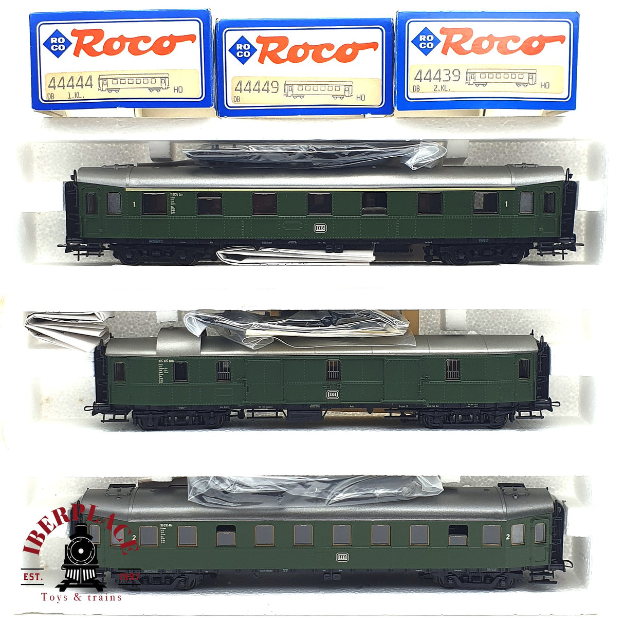♻️ DC 3x Roco vagones pasajeros Clase 1-2 DB H0 escala 1:87 E17