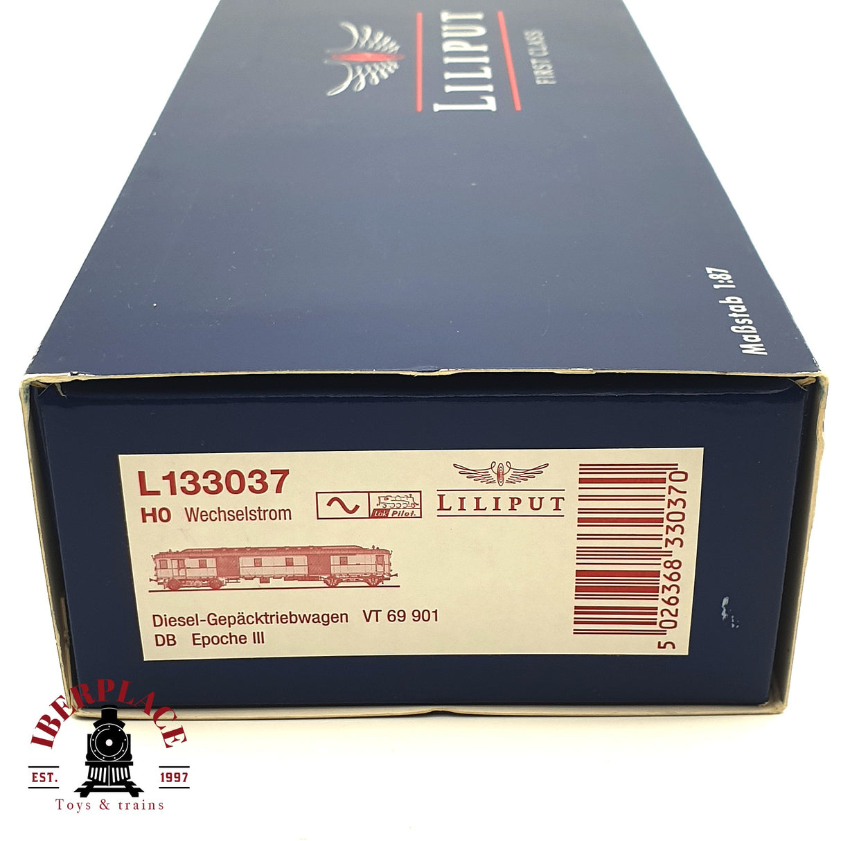 ♻️ AC Liliput L133037 vagón equipajes Diesel VT 69 901 DB Ep III H0 escala 1:87 E17