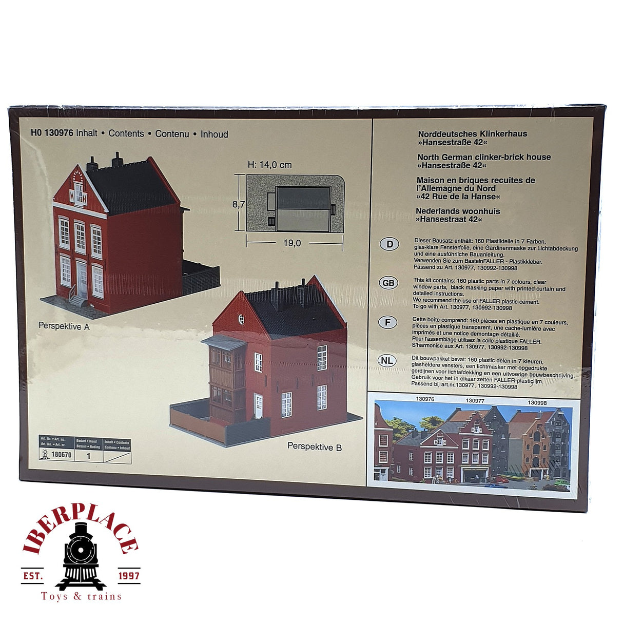 💡 Faller 130976 Casa de ladrillo recocido Kit de montaje H0 escala 1:87 E17