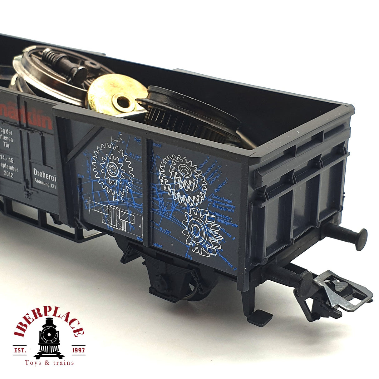 ♻️ Märklin 94398 vagón de bordes altos con repuestos de carga H0 escala 1:87 E17
