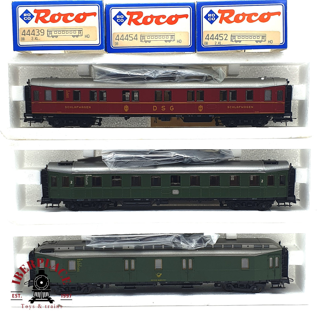♻️ DC 3x Roco vagones pasajeros vagon correos DSG Clase 2 DB H0 escala 1:87 E17