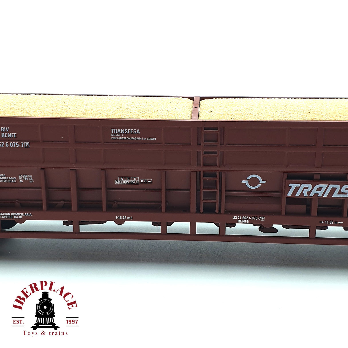 💡DC Electrotren 5751 vagón Tolva Transfesa con gravilla RENFE H0 escala 1:87 A22