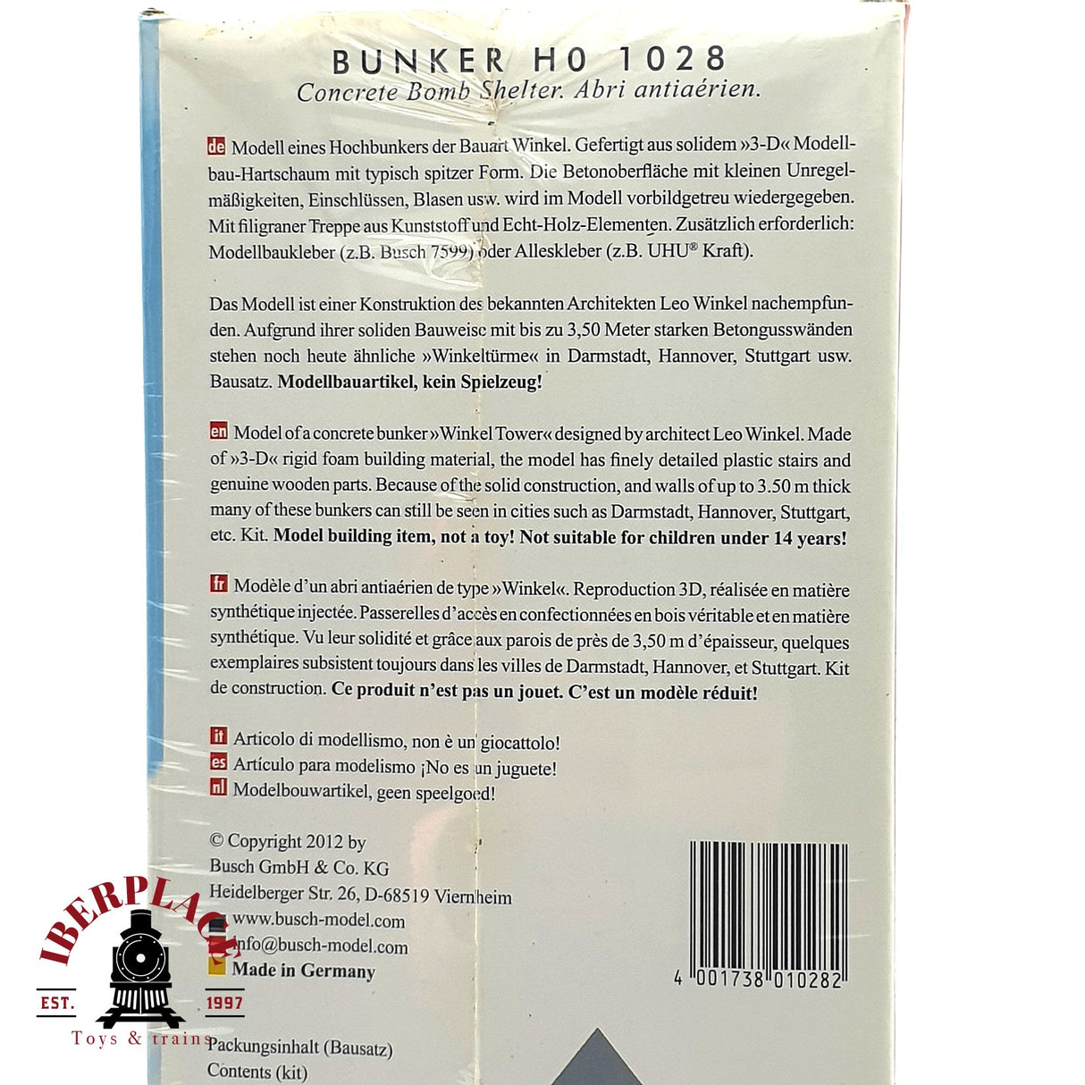 💡 Busch 1028 Bunker Kit de montaje H0 escala 1:87 E18