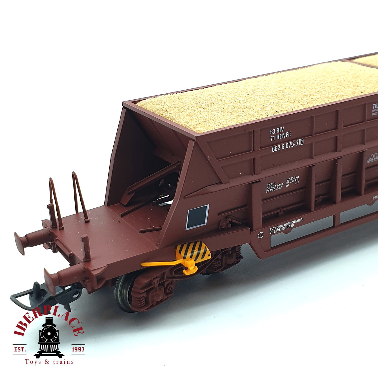 💡DC Electrotren 5751 vagón Tolva Transfesa con gravilla RENFE 662 H0 escala 1:87 A22
