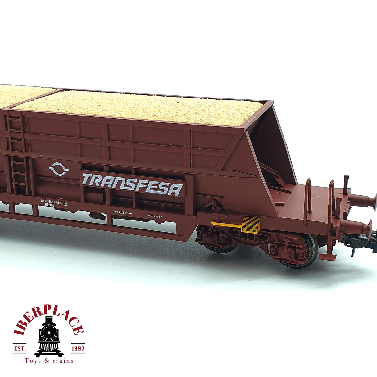 💡DC Electrotren 5751 vagón Tolva Transfesa con gravilla RENFE 662 H0 escala 1:87 A22
