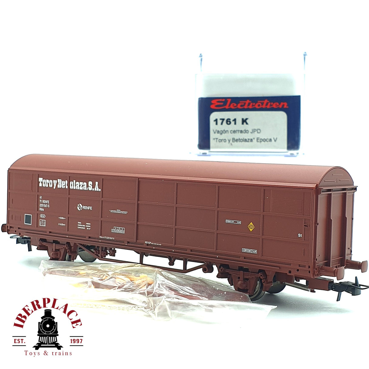 💡DC Electrotren 1761K vagón cerrado JPD Toro y Betolaza Ep V RENFE H0 escala 1:87 A22 2/4