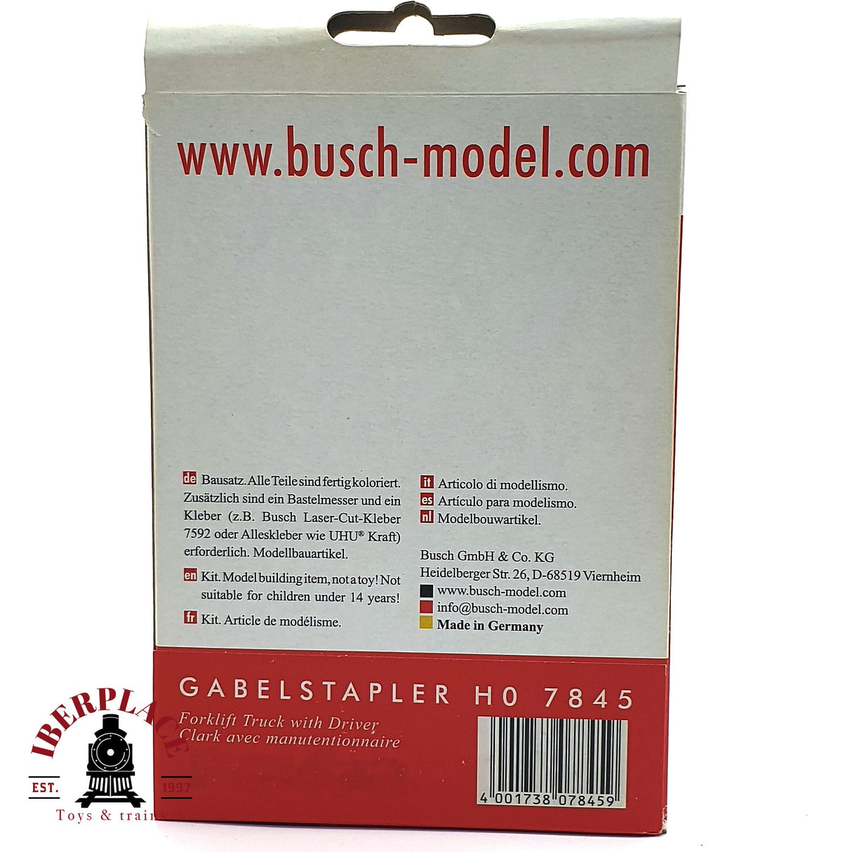 💡 Busch 7845 Carretilla elevadora kit de montaje H0 escala 1:87 E18