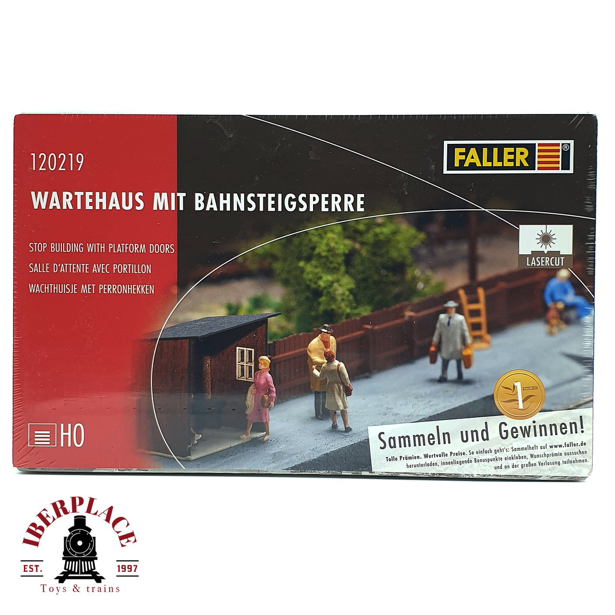 💡 Faller 120219 Marquesina con barrera de andén Kit de montaje H0 escala 1:87 E18