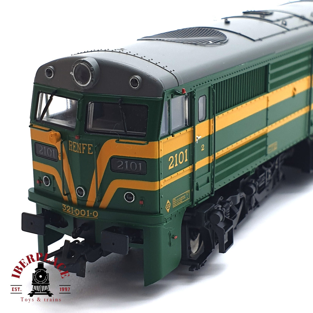 💡AC Electrotren 3101S Digital Locomotora RENFE 321 verde y amarillo Ep IV H0 escala 1:87 A22