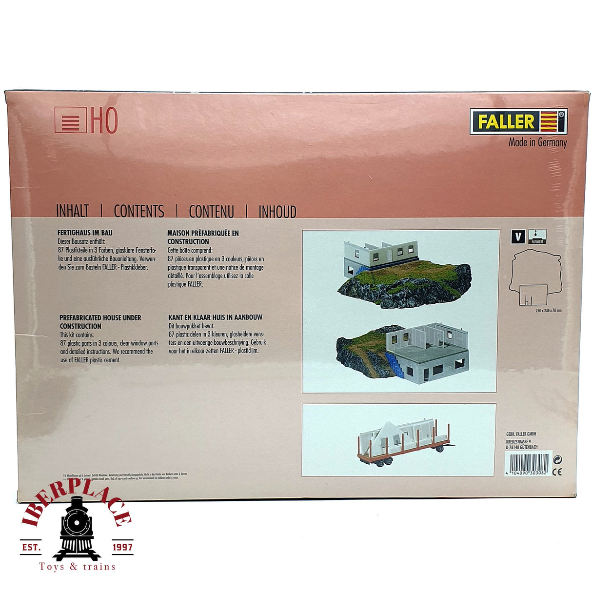 💡 Faller 130308 Casa prefabricada en construcción Kit de montaje H0 escala 1:87 E18