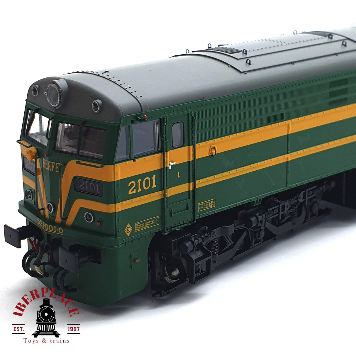 💡AC Electrotren 3101S Digital Locomotora RENFE 321 verde y amarillo Ep IV H0 escala 1:87 A22