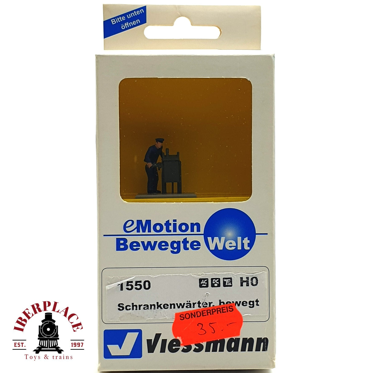 💡 Viessmann 1550 Guardia de la barrera, en movimiento H0 escala 1:87 E18