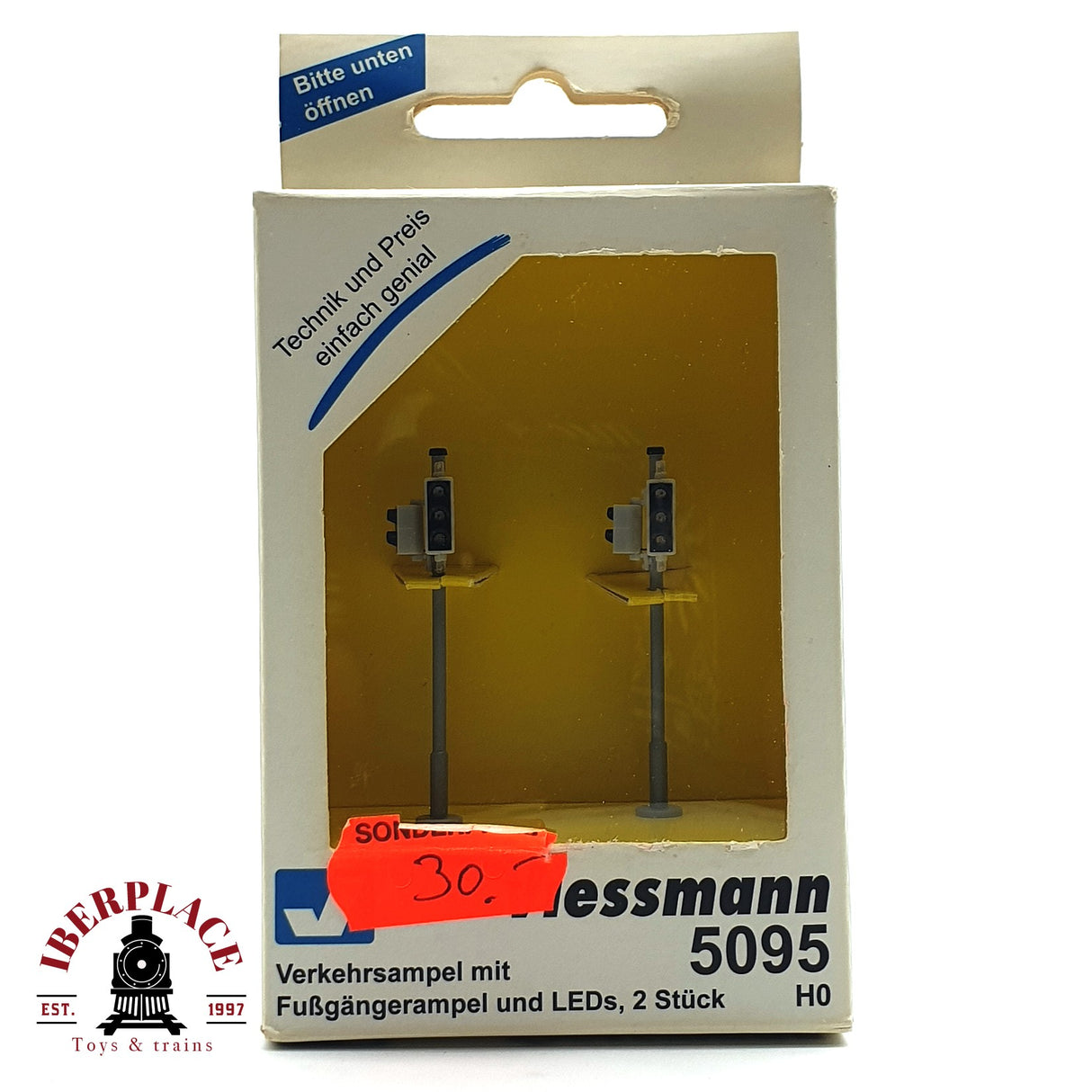 💡 Viessmann 5095 Semáforo con señal para peatones y LED H0 escala 1:87 E18