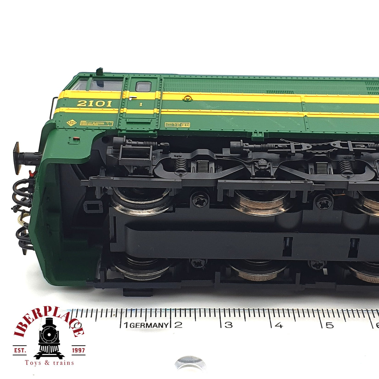 💡AC Electrotren 3101S Digital Locomotora RENFE 321 verde y amarillo Ep IV H0 escala 1:87 A22