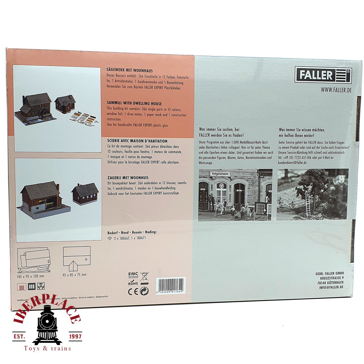 💡 Faller 191765 Aserradero con vivienda Kit de montaje H0 escala 1:87 E18