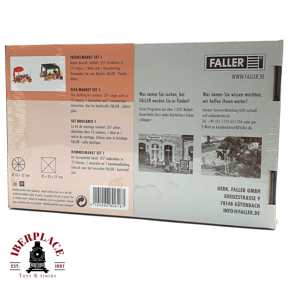 💡 Faller 180618 Mercadillo, conjunto 1 Kit de montaje H0 escala 1:87 E18