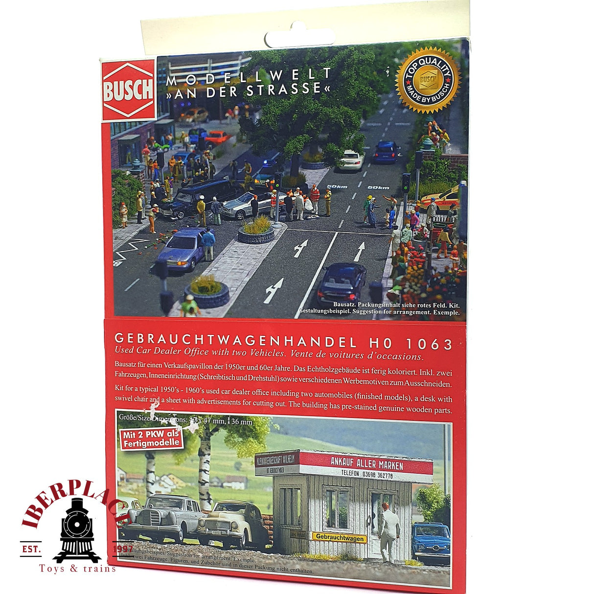 💡 Busch 1063 concesionario de coches de segunda mano kit de montaje H0 escala 1:87 E18