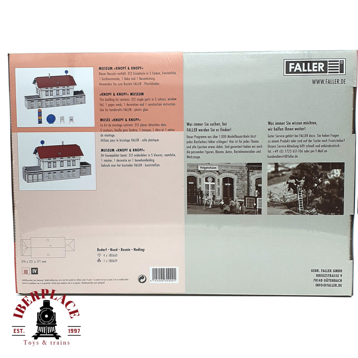 💡 Faller 130909 Museo Knopf & Knopf Kit de montaje H0 escala 1:87 E18