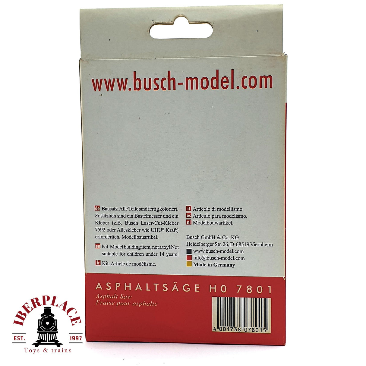 💡 Busch 7801 Sierra para asfalto Kit de montaje H0 escala 1:87 E18