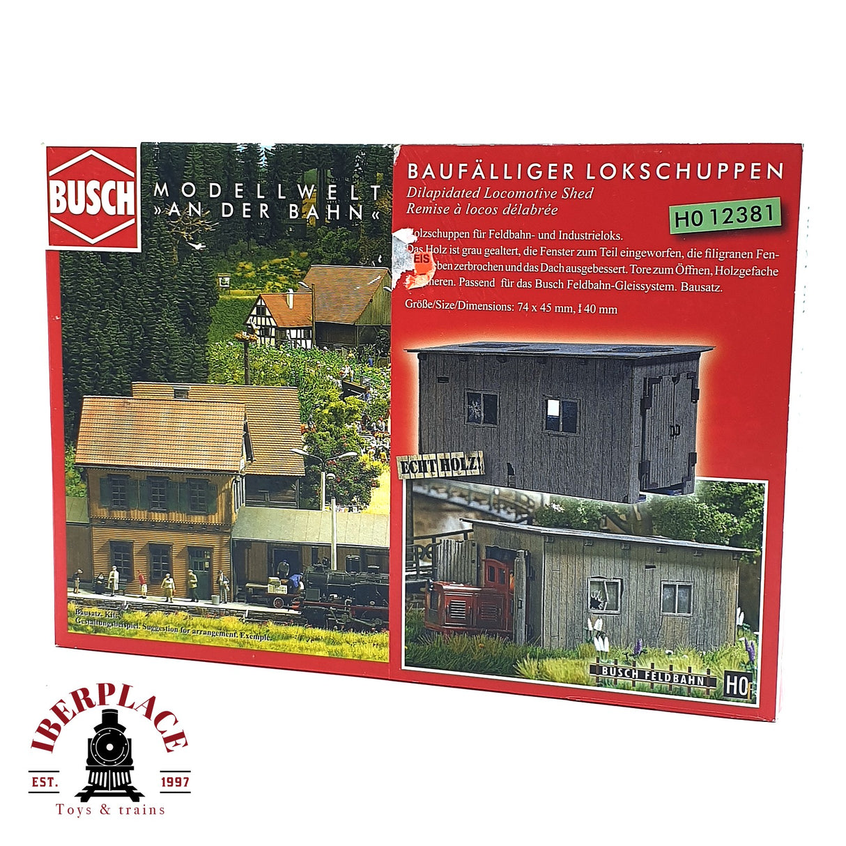 💡 Busch 5484 Depósito de locomotoras de vía estrecha Kit de montaje H0 escala 1:87 E18