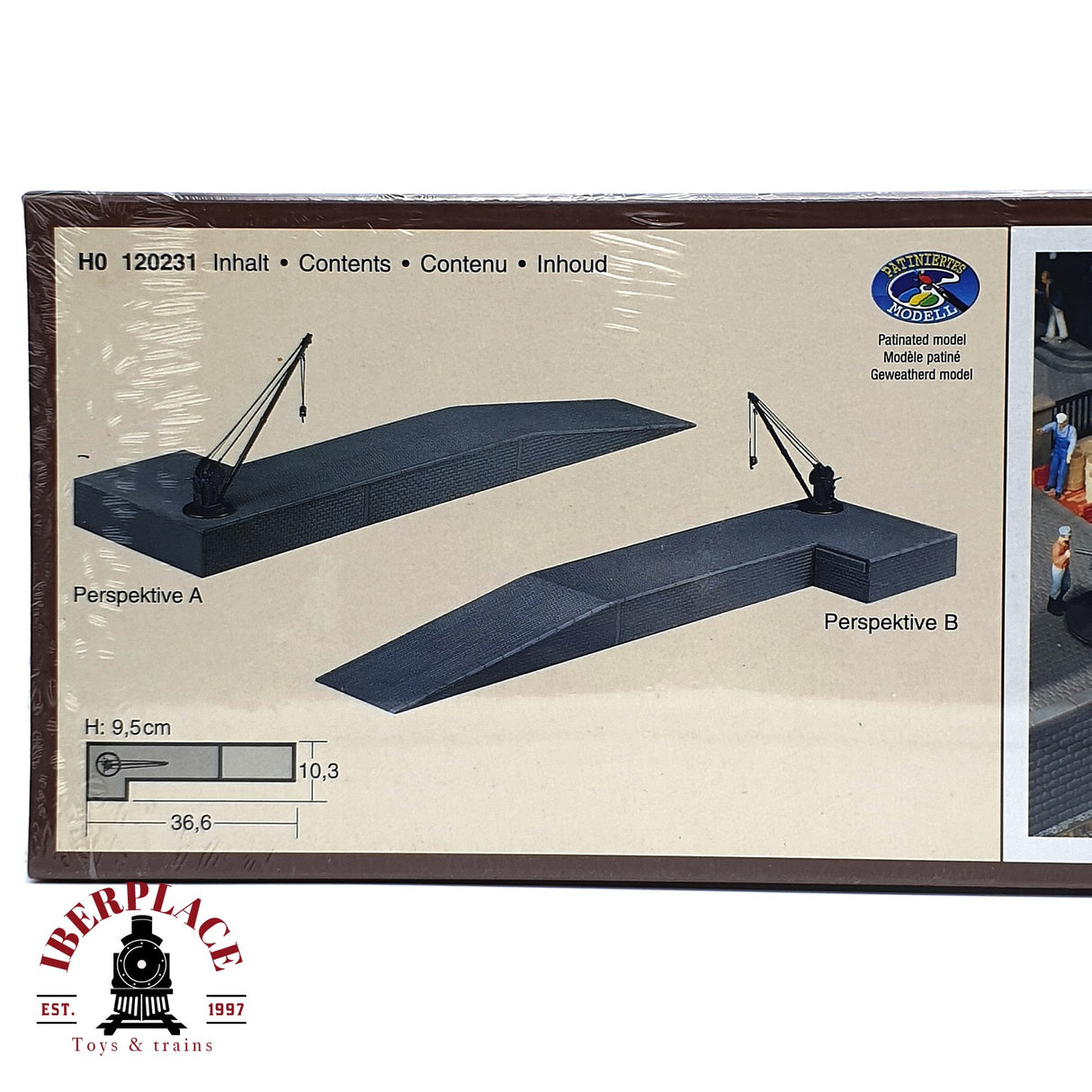 💡 Faller 120231 Rampa de carga con grúa Kit de montaje H0 escala 1:87 E18