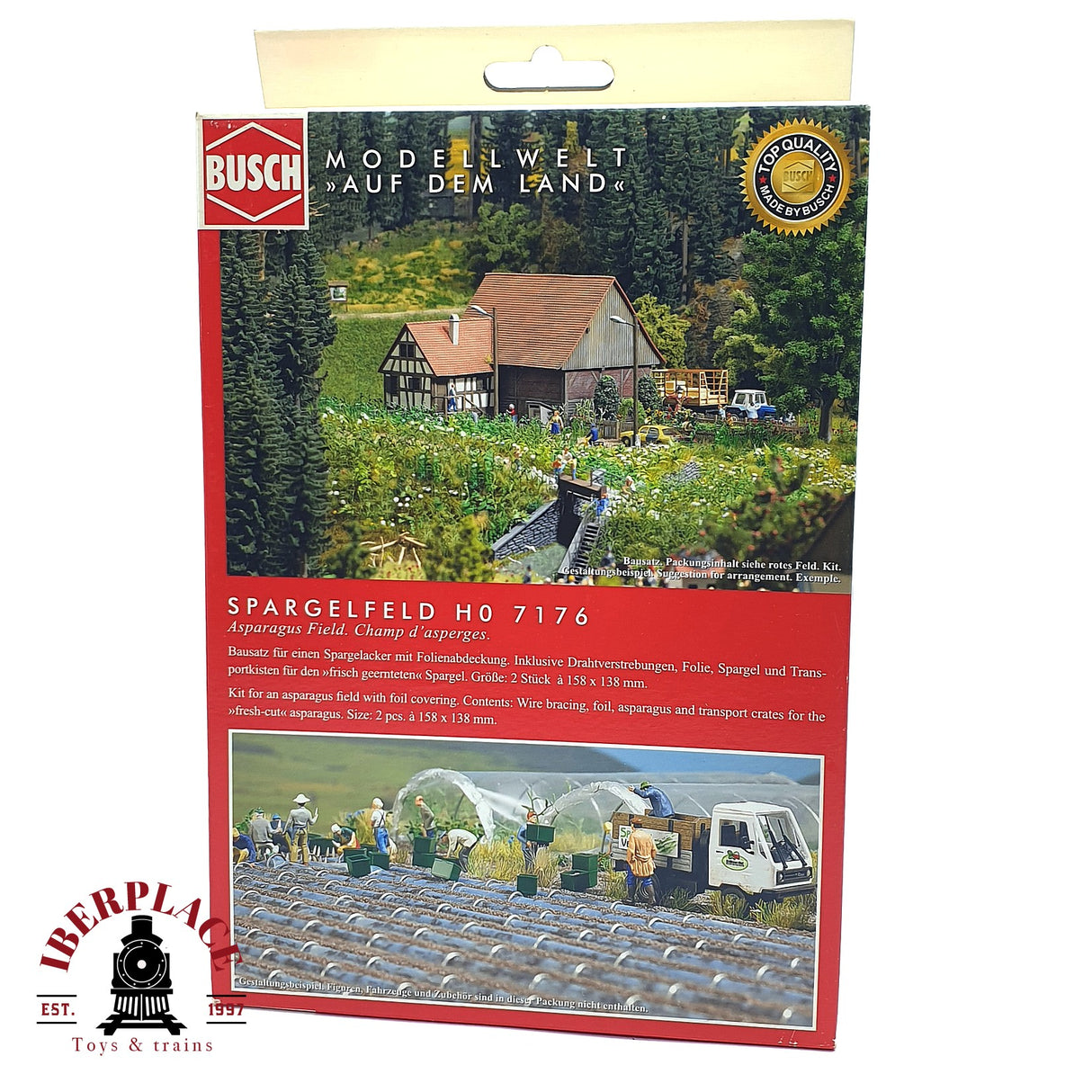 💡 Busch 7176 Campo de espárragos cubierto con plástico Kit de montaje H0 escala 1:87 E18