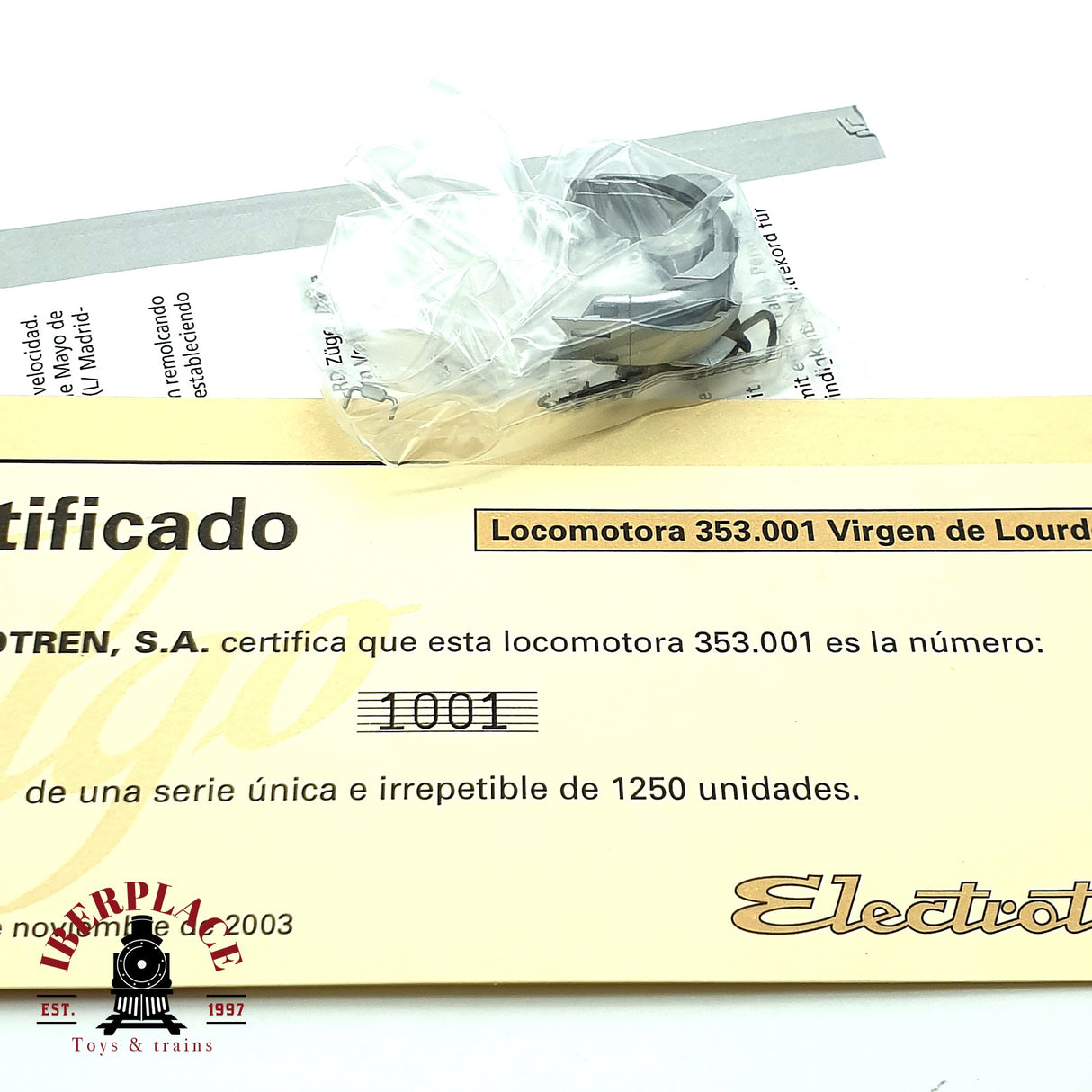 💡AC Electrotren 2302 Locomotora RENFE 353 001 Virgen de Lourdes H0 escala 1:87 A22
