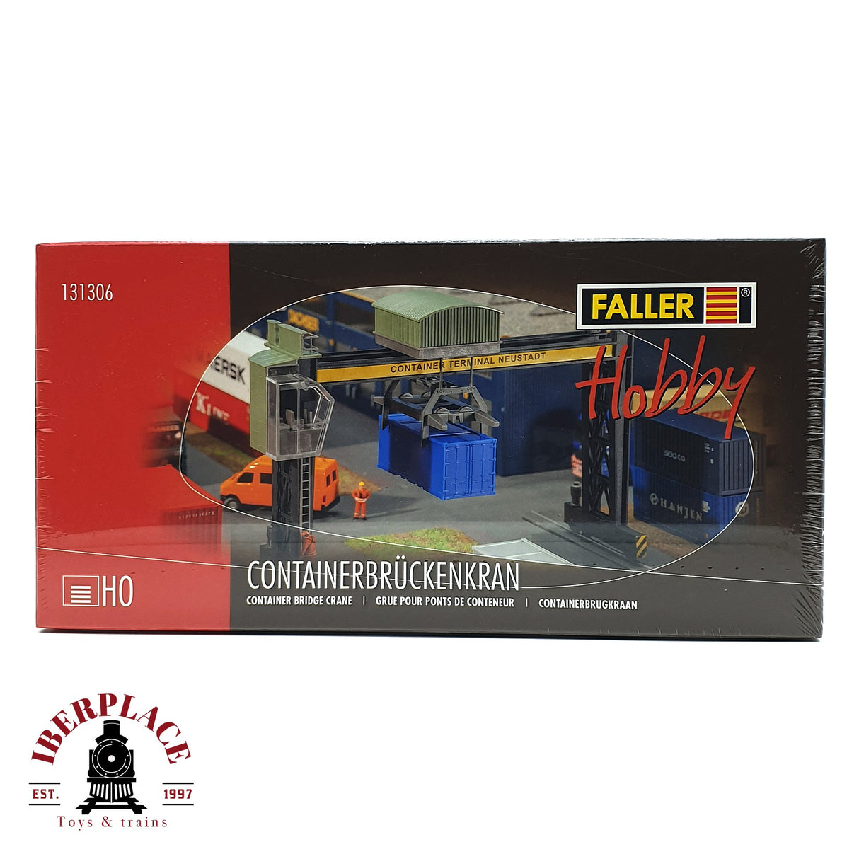 💡 Faller 131306 Grúa pórtico para contenedores Kit de montaje H0 escala 1:87 E18