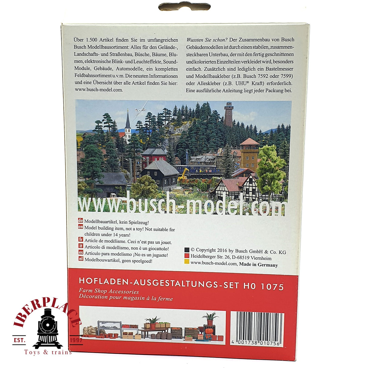 💡 Busch 1178 Figuras Tienda de la granja Kit de montaje H0 escala 1:87 E18