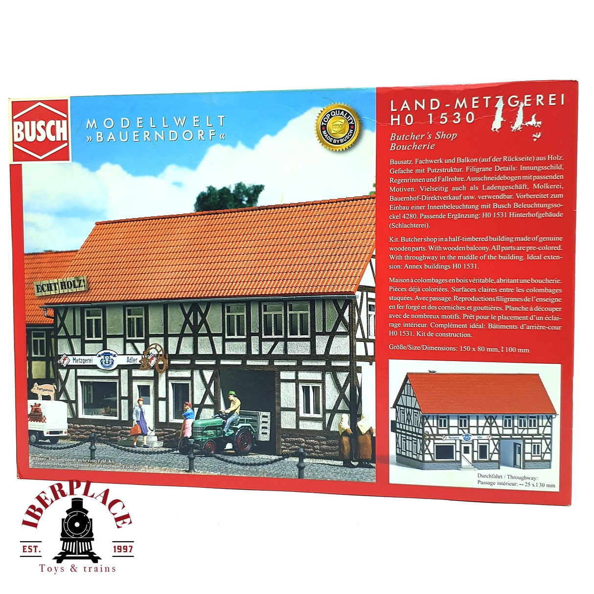 💡 Busch 1530 carnicería rural Kit de montaje H0 escala 1:87 E18