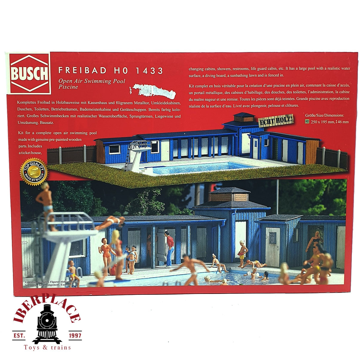 💡 Busch 1433 Kit para piscina al aire libre Kit de montaje H0 escala 1:87 E18