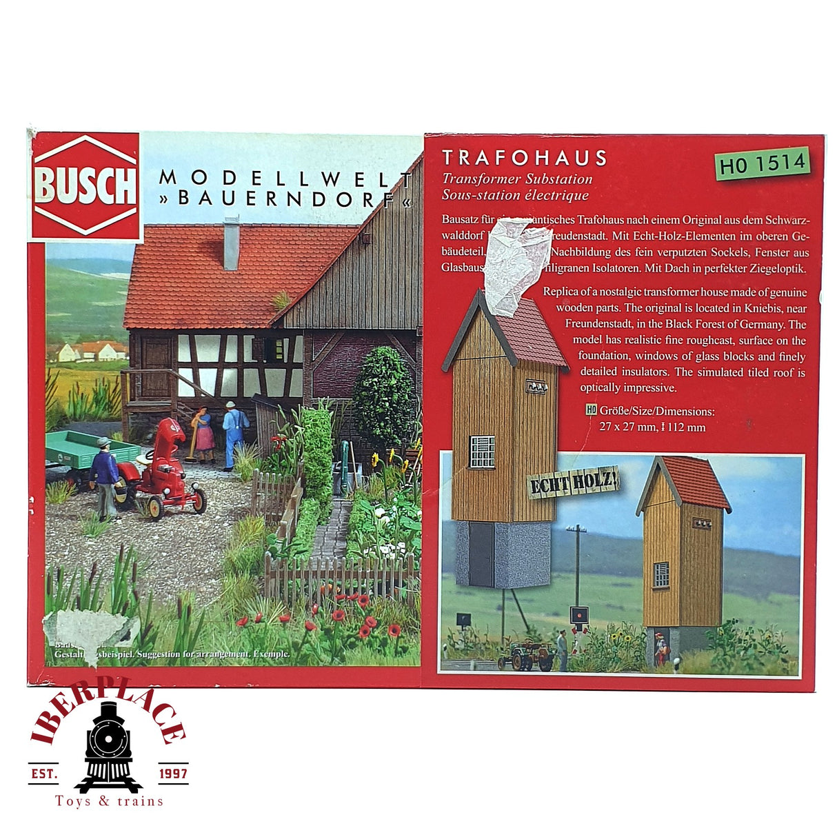 💡 Busch 1514 Caseta de transformadores Kit de montaje H0 escala 1:87 E18