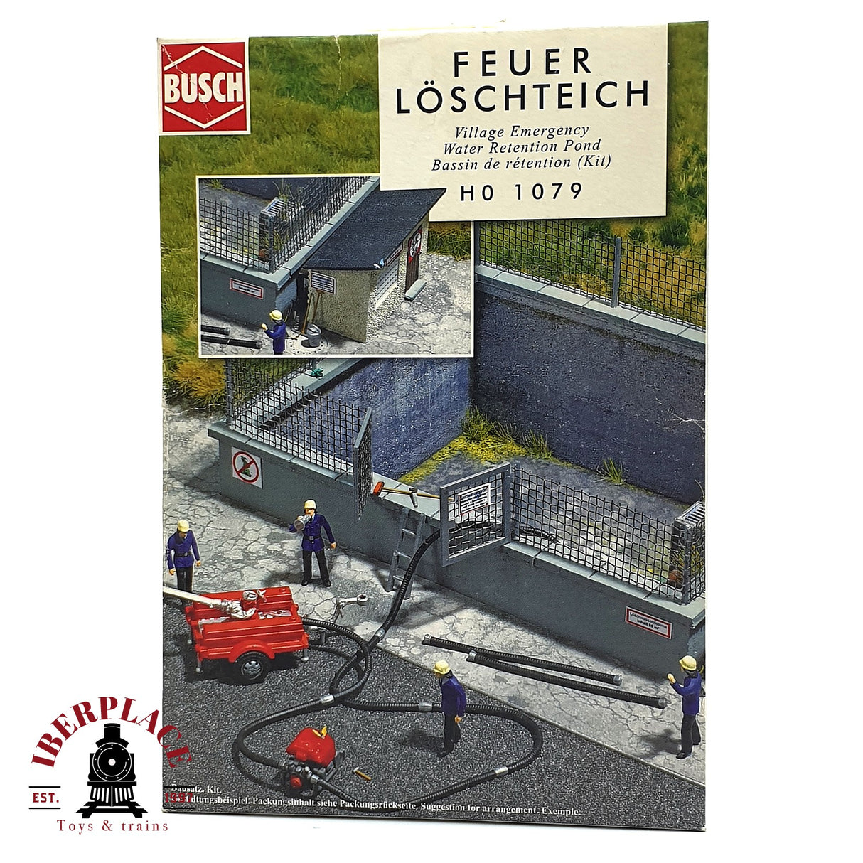 💡 Busch 1079 Deposito auxiliar para extinción incendios Kit de montaje H0 escala 1:87 E18