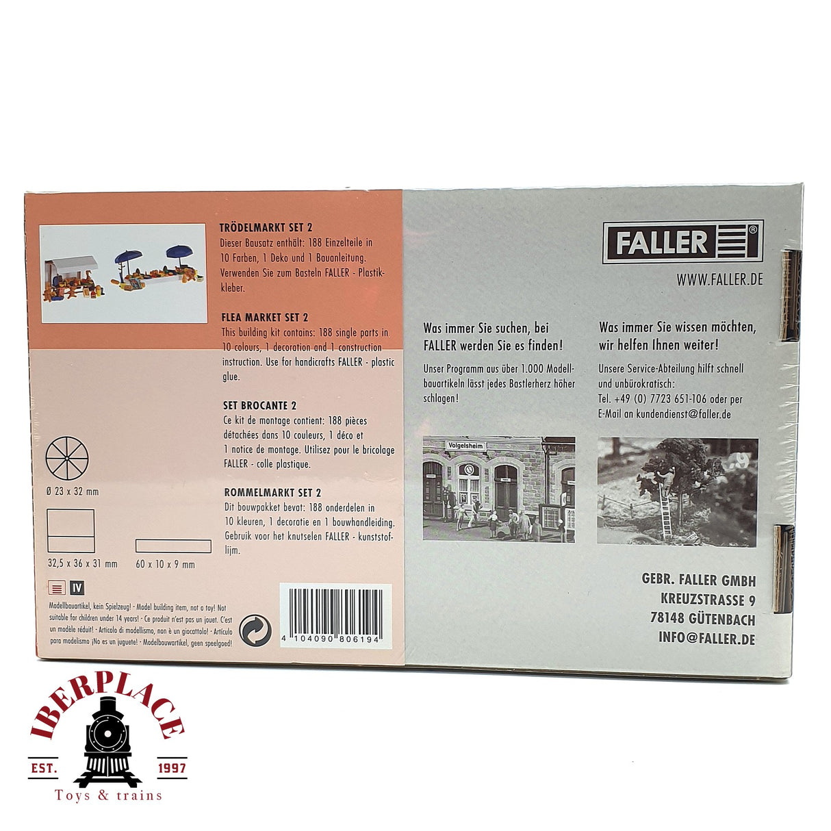 💡 Faller 180619 mercadillo set 2 Kit de montaje H0 escala 1:87 E18