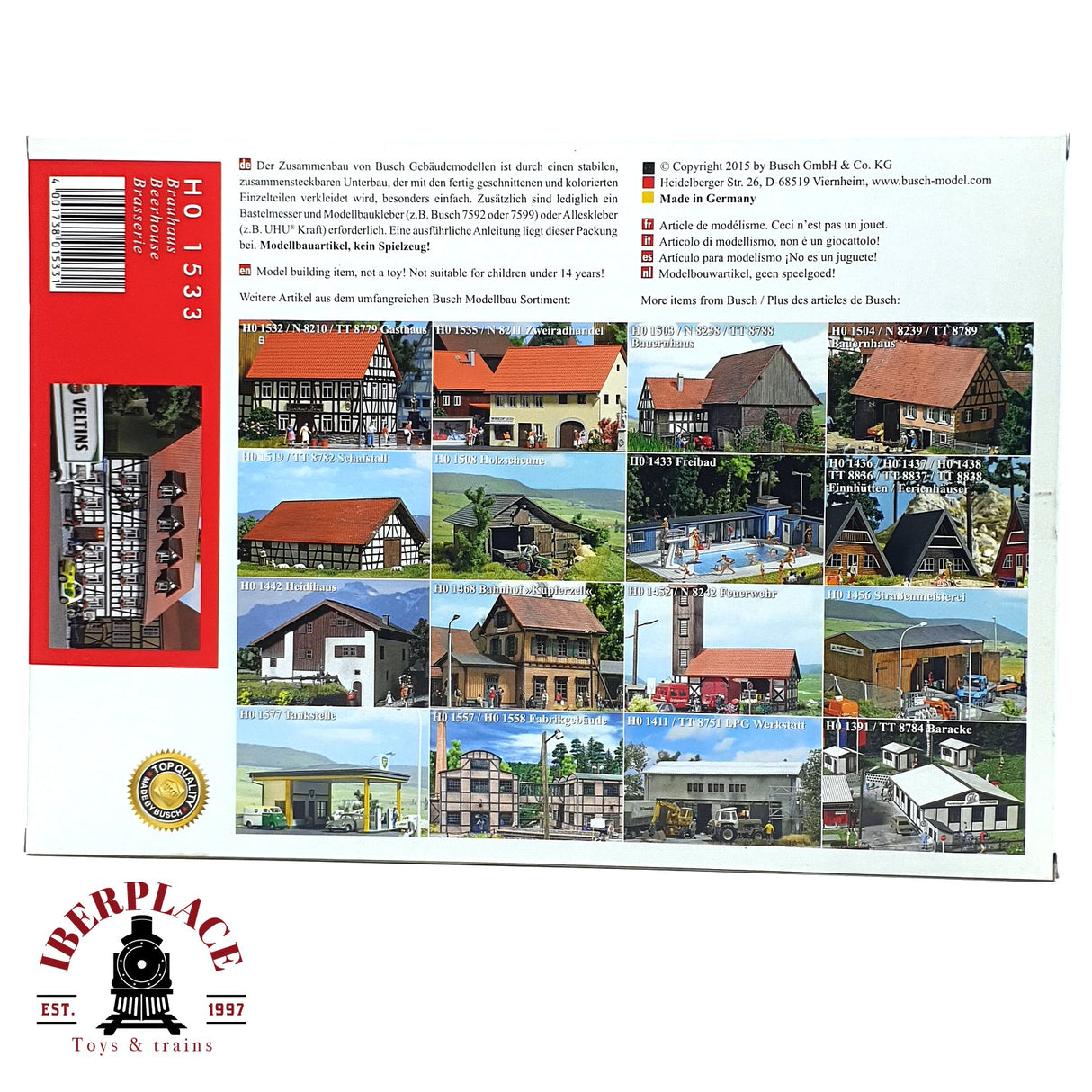 💡 Busch 1533 Cervecería Kit de montaje H0 escala 1:87 E18