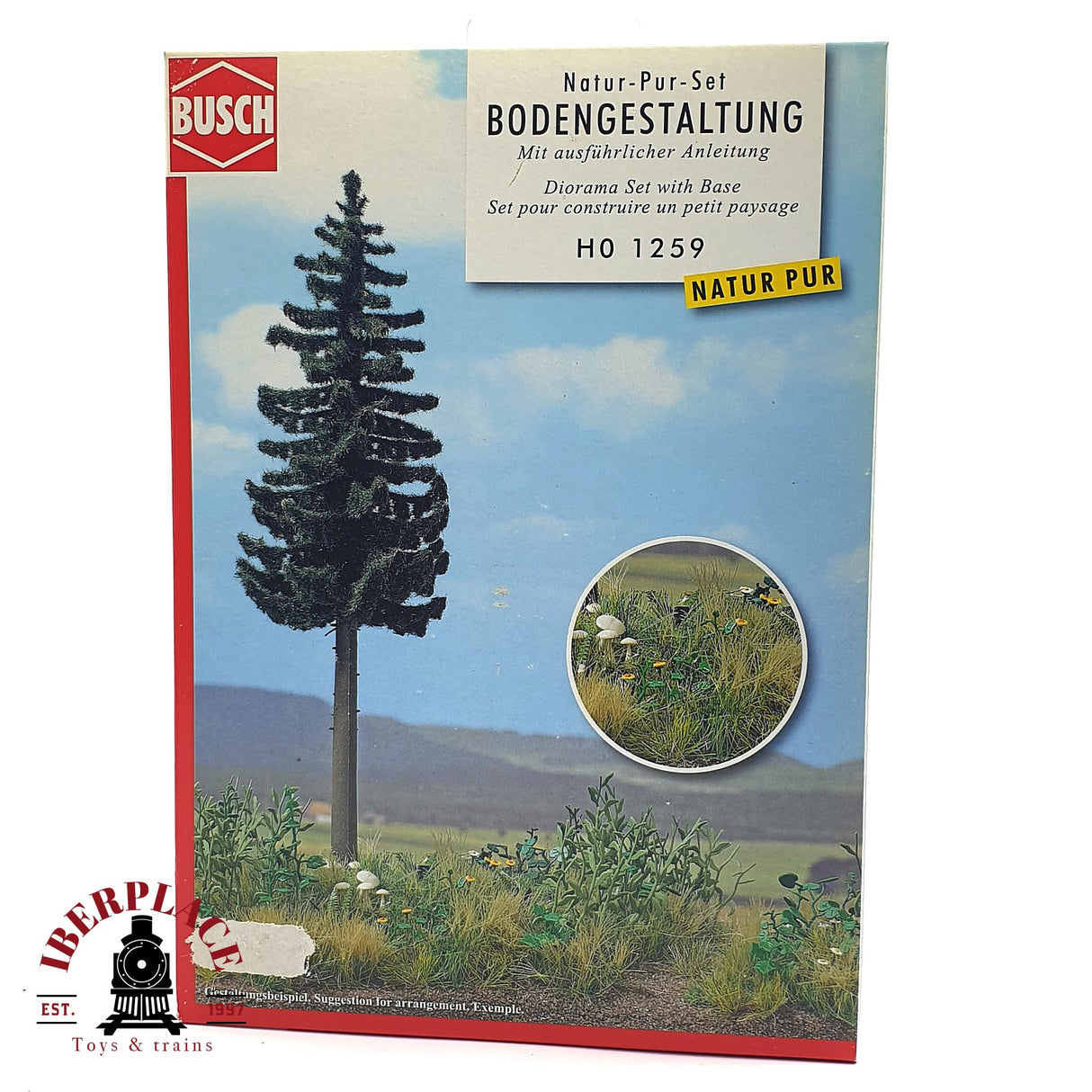 💡 Busch 1259 Set de decoración para suelos Natur Pur H0 escala 1:87 E18