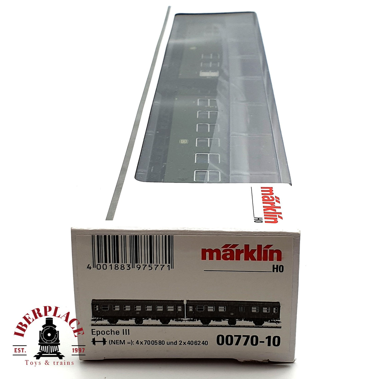 ♻️🔒 Märklin 00770 vagón pasajeros reconvertido de 1 y 2 clase DB H0 escala 1:87
