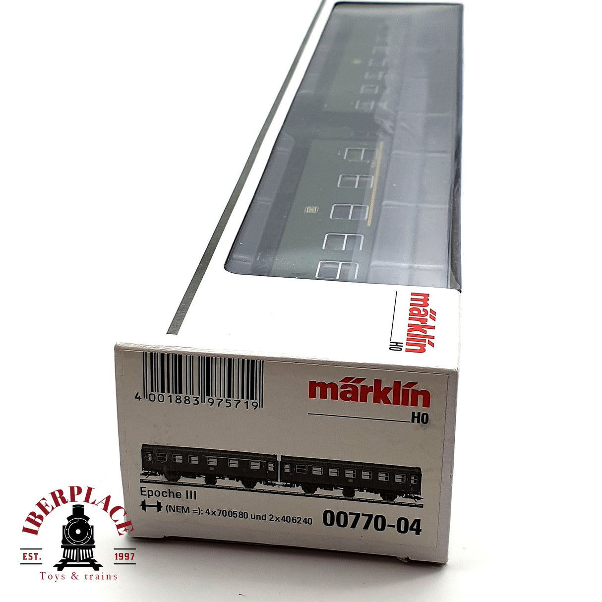 ♻️🔒 Märklin 00770 vagón pasajeros reconvertido de 1 y 2 clase DB H0 escala 1:87