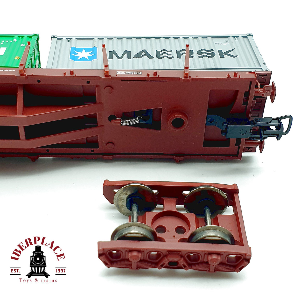 ♻️ Electrotren 5181K Vagon plataforma 3 contenedores Maersk RENFE H0 1:87 DC