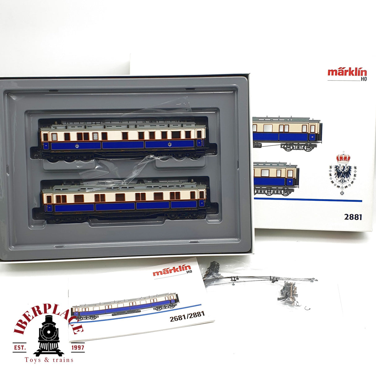 ♻️ Märklin 2881 vagones salón Kaiser KPEV tren rápido H0 escala 1:87 E21