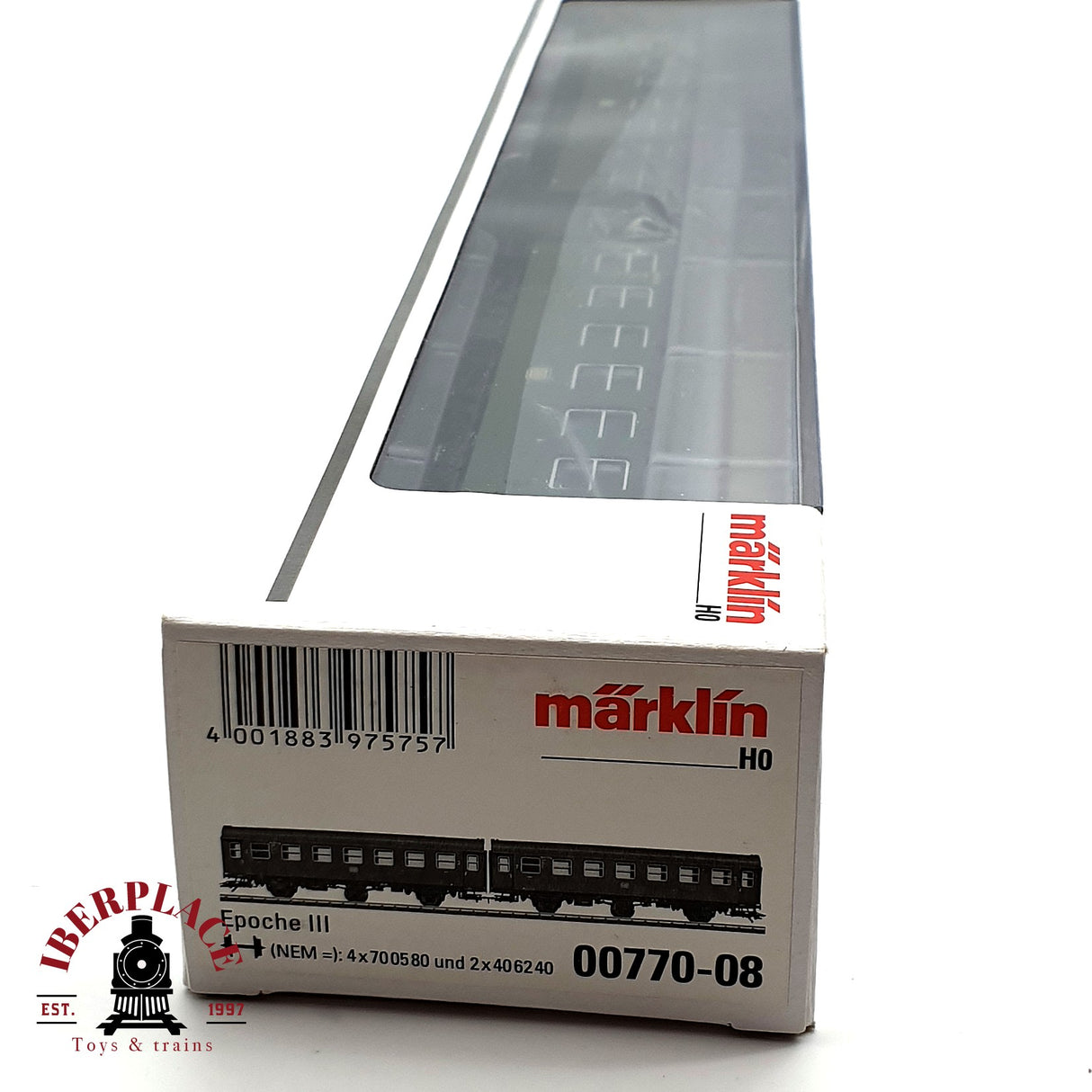 ♻️🔒 Märklin 00770 vagón pasajeros reconvertido de 1 y 2 clase DB H0 escala 1:87
