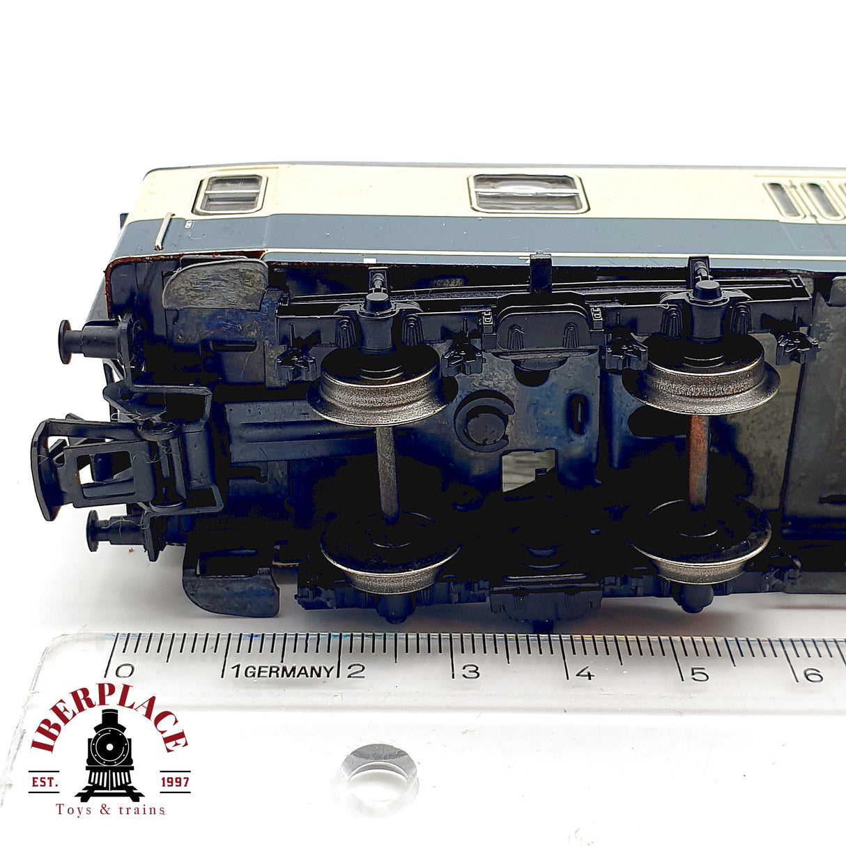 ♻️ Märklin 4044 Vagon pasajeros 2a clase DB azul/crema Blechwagen H0 1:87 AC