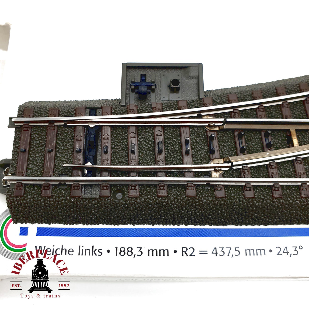 ♻️ Märklin 2x 24611 74490 Desvío a la izquierda y motor para desvío H0 escala 1:87 E20 2/4