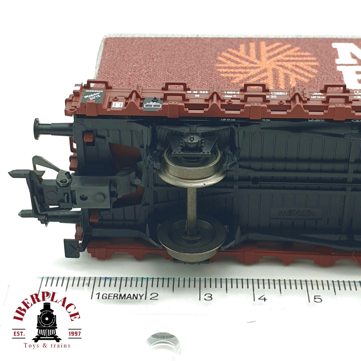 ♻️ Märklin 48112 vagón plataforma con contenedor Mink-Bürsten H0 escala 1:87 A27