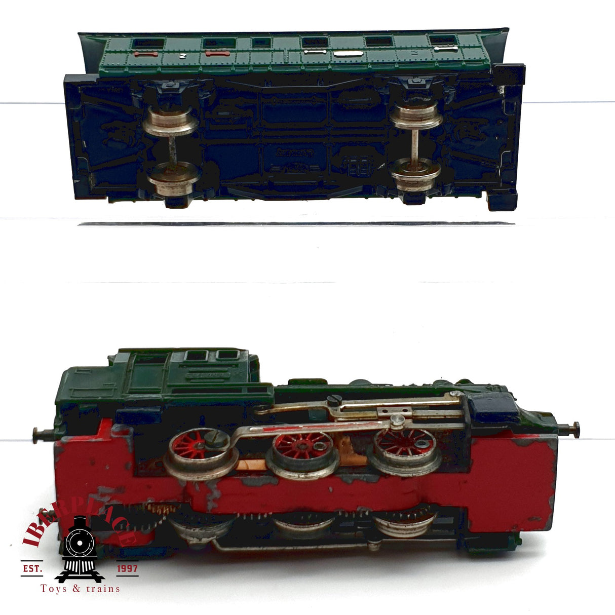 ♻️ 2x Rokal Locomotora + vagón pasajeros para piezas o recambios TT escala 1:120 E20