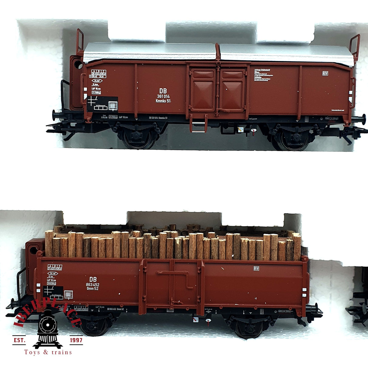 ♻️ Märklin 46132 Set de mercancias Carga de madera DB H0 escala 1:87 E19